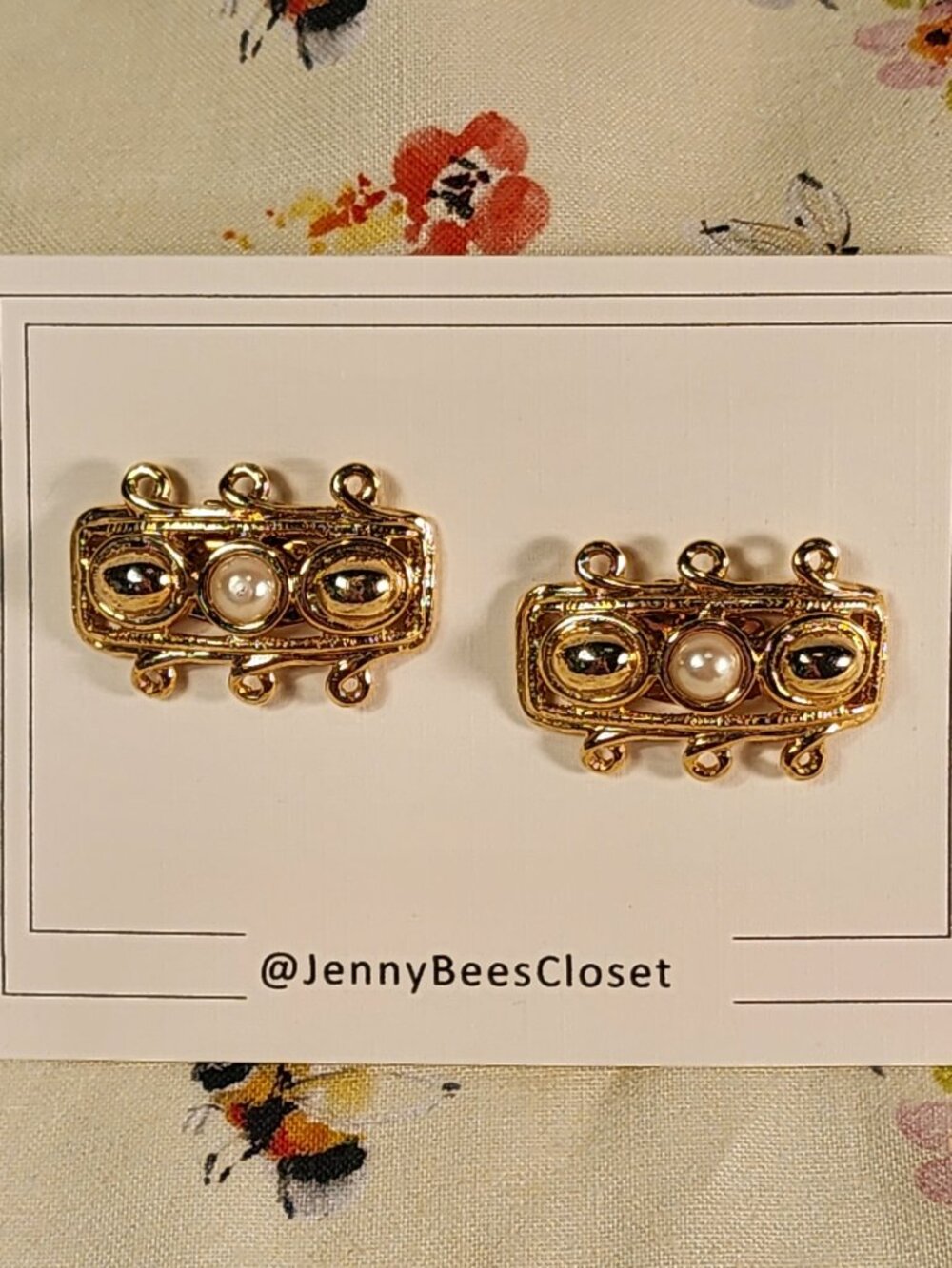 VINTAGE Bluette Made in France Gold-Tone Shoe Clips